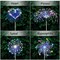 4 Pack 360 LED Waterproof Fireworks Lamp, Fairy Fireworks Light for Christmas Yard Patio Party Decor, Sparkler Lights with Large Capacity Solar Panels (Multi Colour)